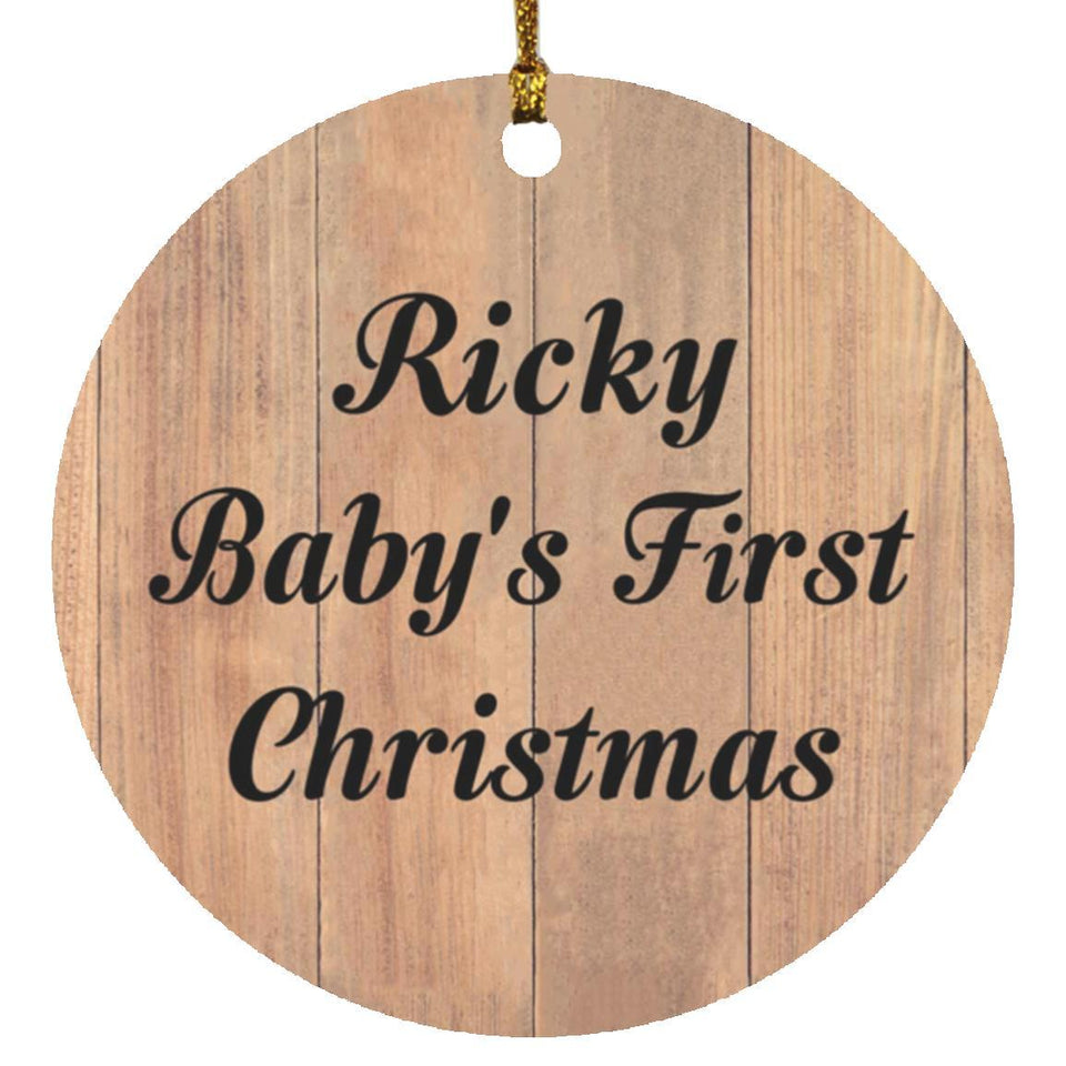 Ricky Baby's First Christmas - Circle Ornament C