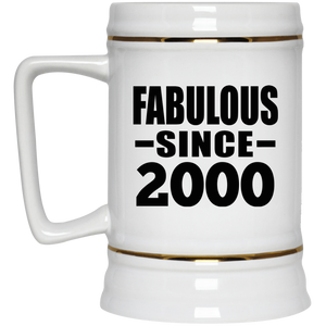 24th Birthday Fabulous Since 2000 - Beer Stein