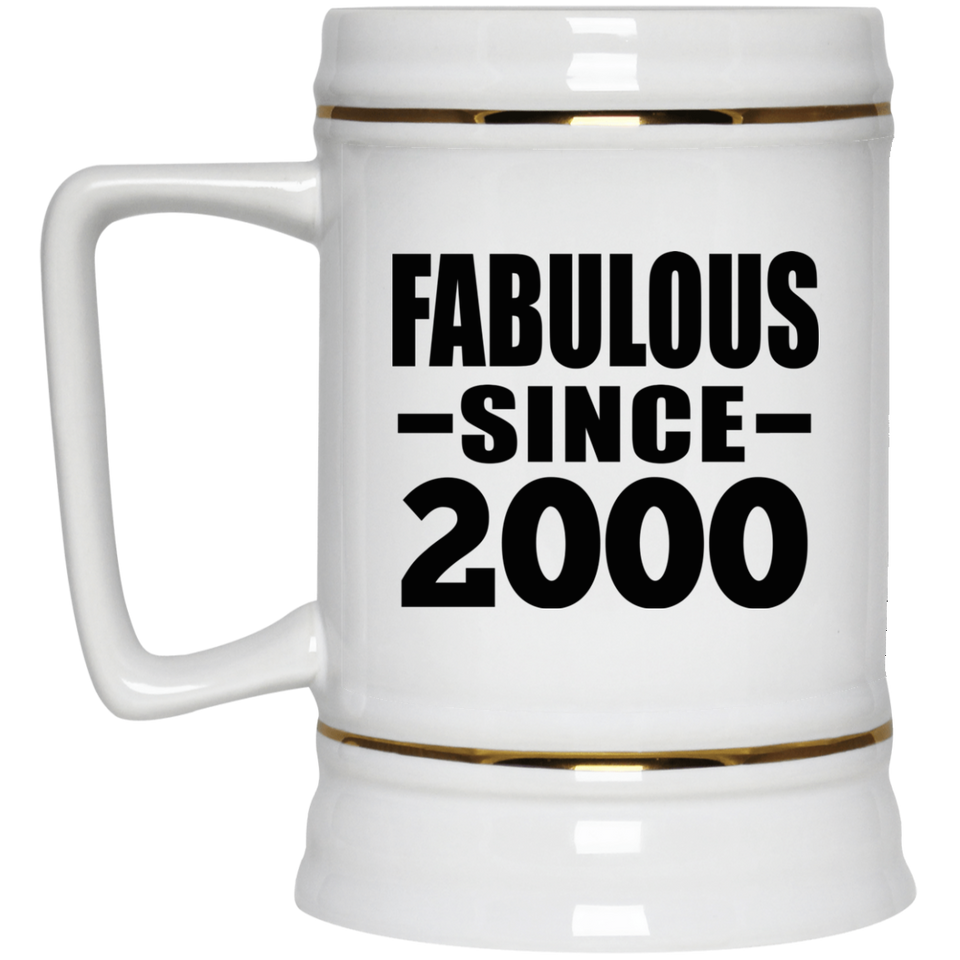 24th Birthday Fabulous Since 2000 - Beer Stein