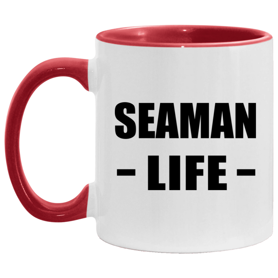 Seaman Life - 11oz Accent Mug Red