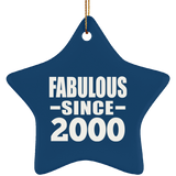 24th Birthday Fabulous Since 2000 - Star Ornament