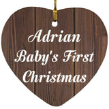 Adrian Baby's First Christmas - Heart Ornament D