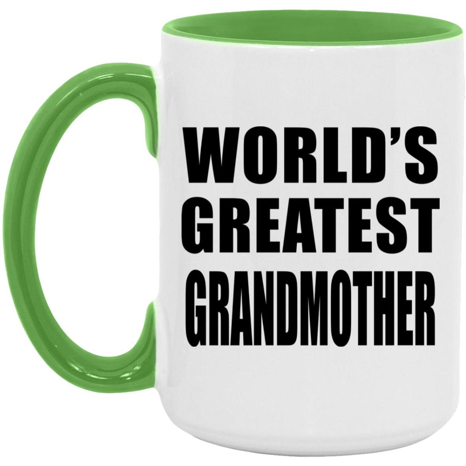 World's Greatest Grandmother - 15oz Accent Mug Green