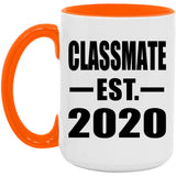 Classmate Established EST. 2020 - 15oz Accent Mug Orange