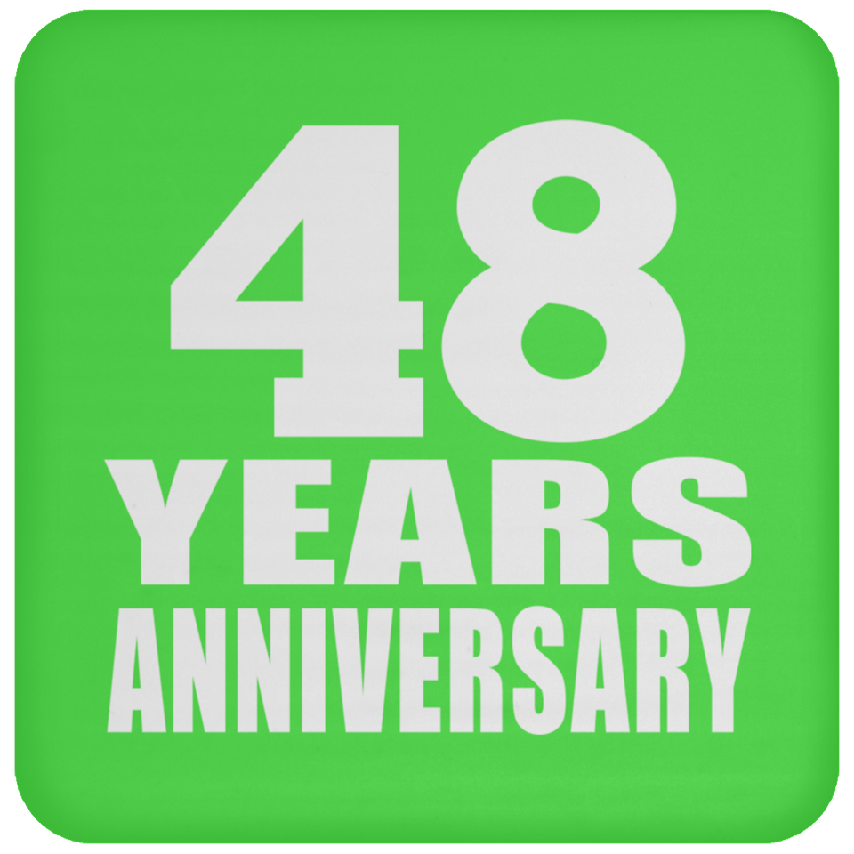 48th Anniversary 48 Years - Drink Coaster