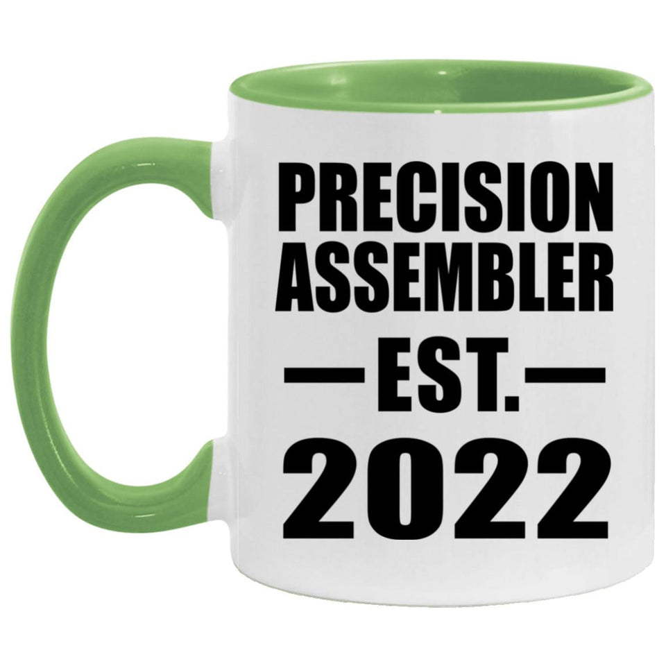 Precision Assembler Established EST. 2022 - 11oz Accent Mug Green