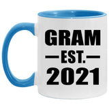 Gram Established EST. 2021 - 11oz Accent Mug Blue