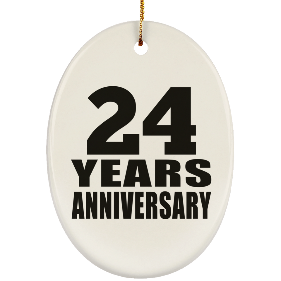 24th Anniversary 24 Years - Oval Ornament
