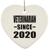 Veterinarian Since 2020 - Heart Ornament