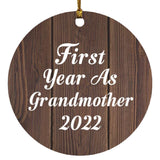 First Year As Grandmother 2022 - Circle Ornament D