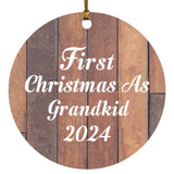 First Christmas As Grandkid 2024 - Circle Ornament E