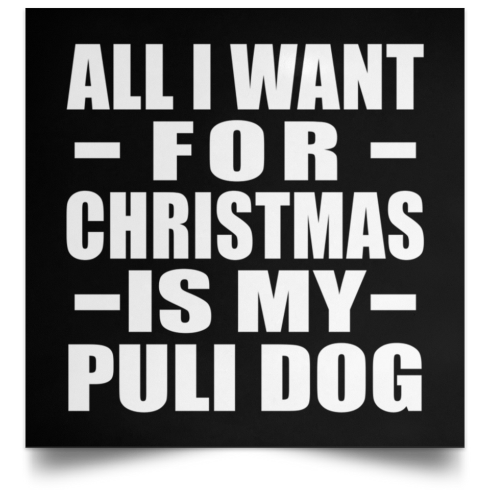 All I Want For Christmas Is My Puli Dog - Poster Square