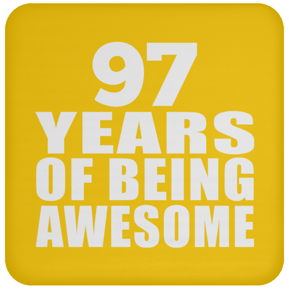 97th Birthday 97 Years Of Being Awesome - Drink Coaster