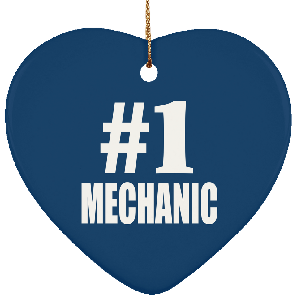 Number One #1 Mechanic - Heart Ornament