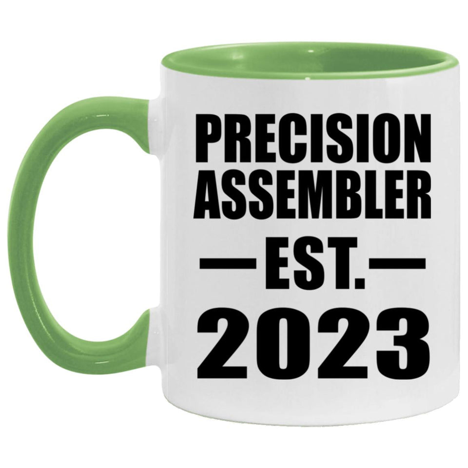 Precision Assembler Established EST. 2023 - 11oz Accent Mug Green