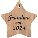 Grandma Established Est. 2024 - Star Ornament C