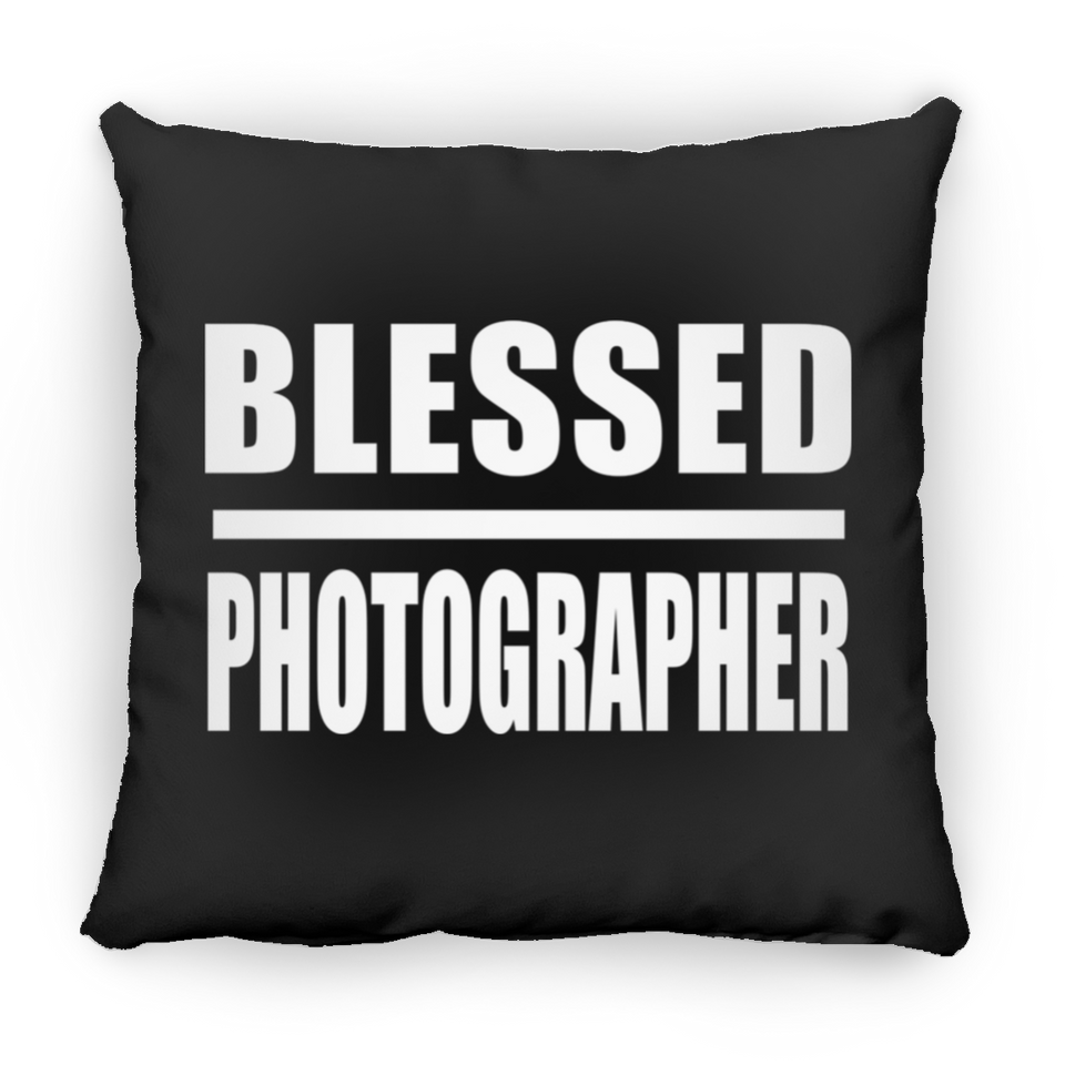 Blessed Photographer - Throw Pillow Black