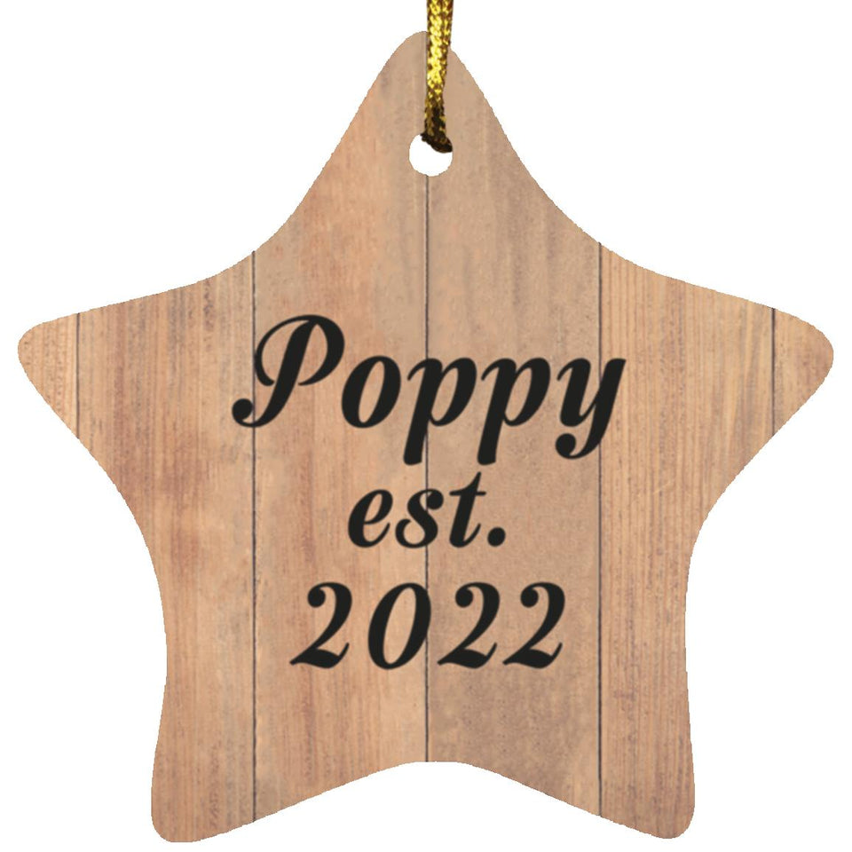 Poppy Established Est. 2022 - Star Ornament C