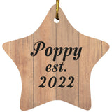 Poppy Established Est. 2022 - Star Ornament C