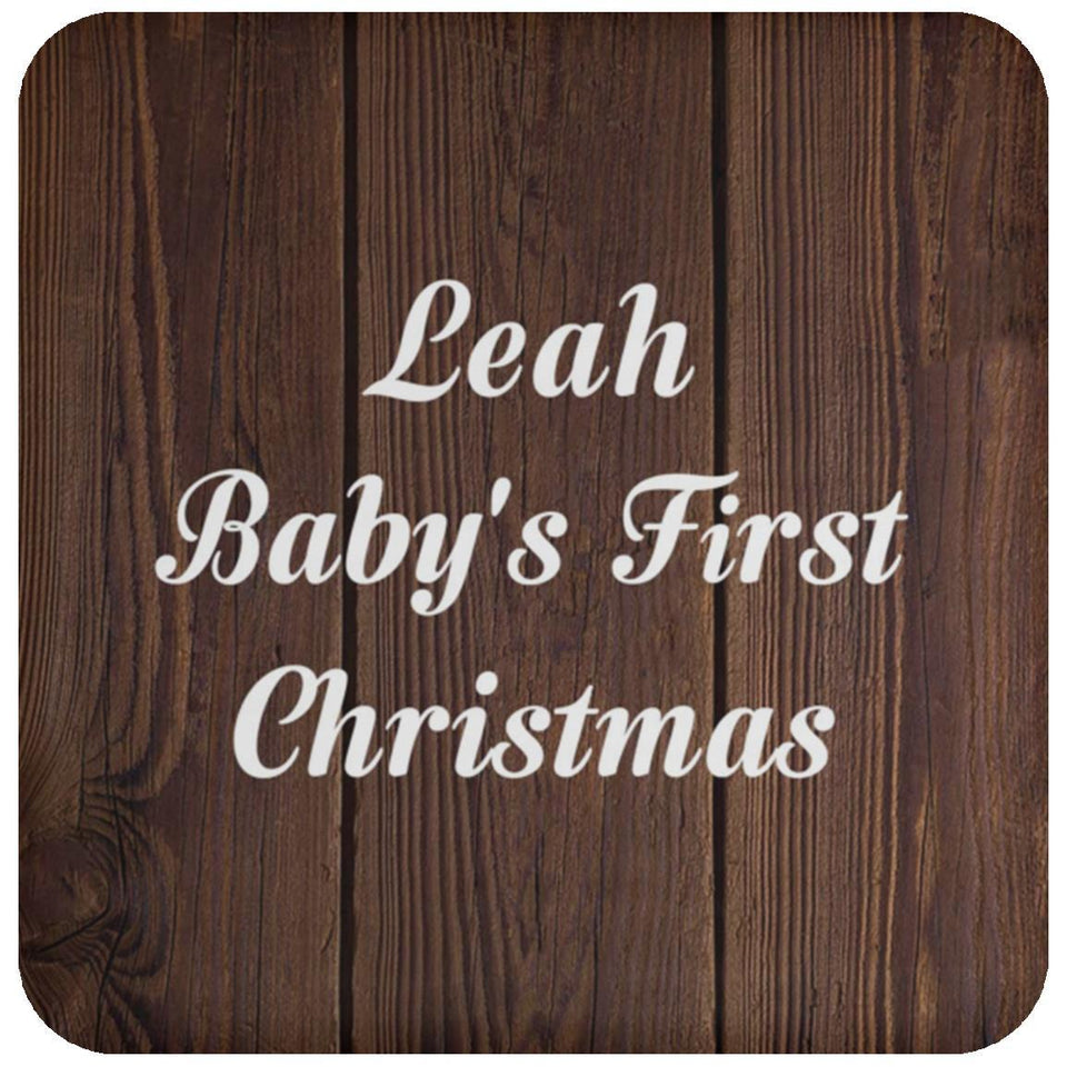 Leah Baby's First Christmas - Drink Coaster D