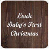 Leah Baby's First Christmas - Drink Coaster D