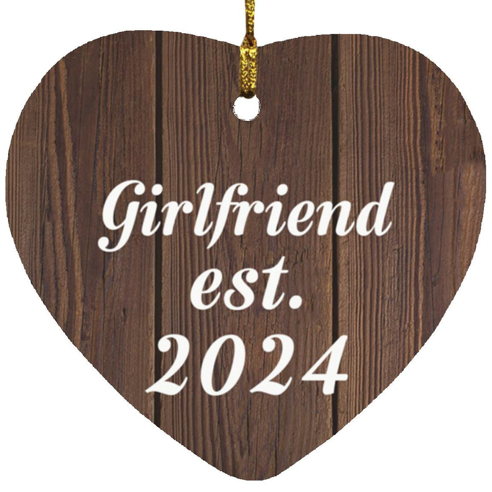 Girlfriend Established EST. 2024 - Heart Ornament D