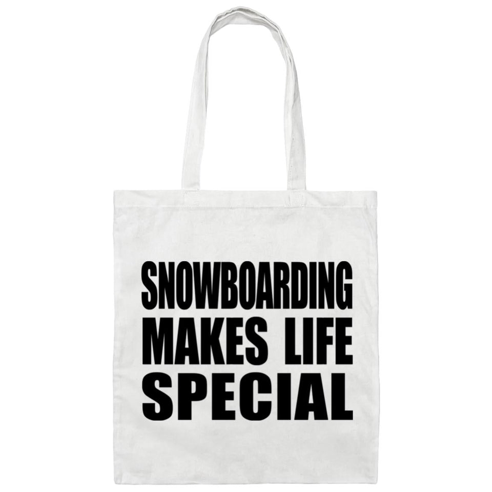 Snowboarding Makes Life Special - Tote Bag White