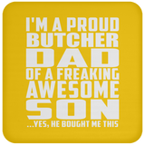 Proud Butcher Dad Of Awesome Son - Drink Coaster