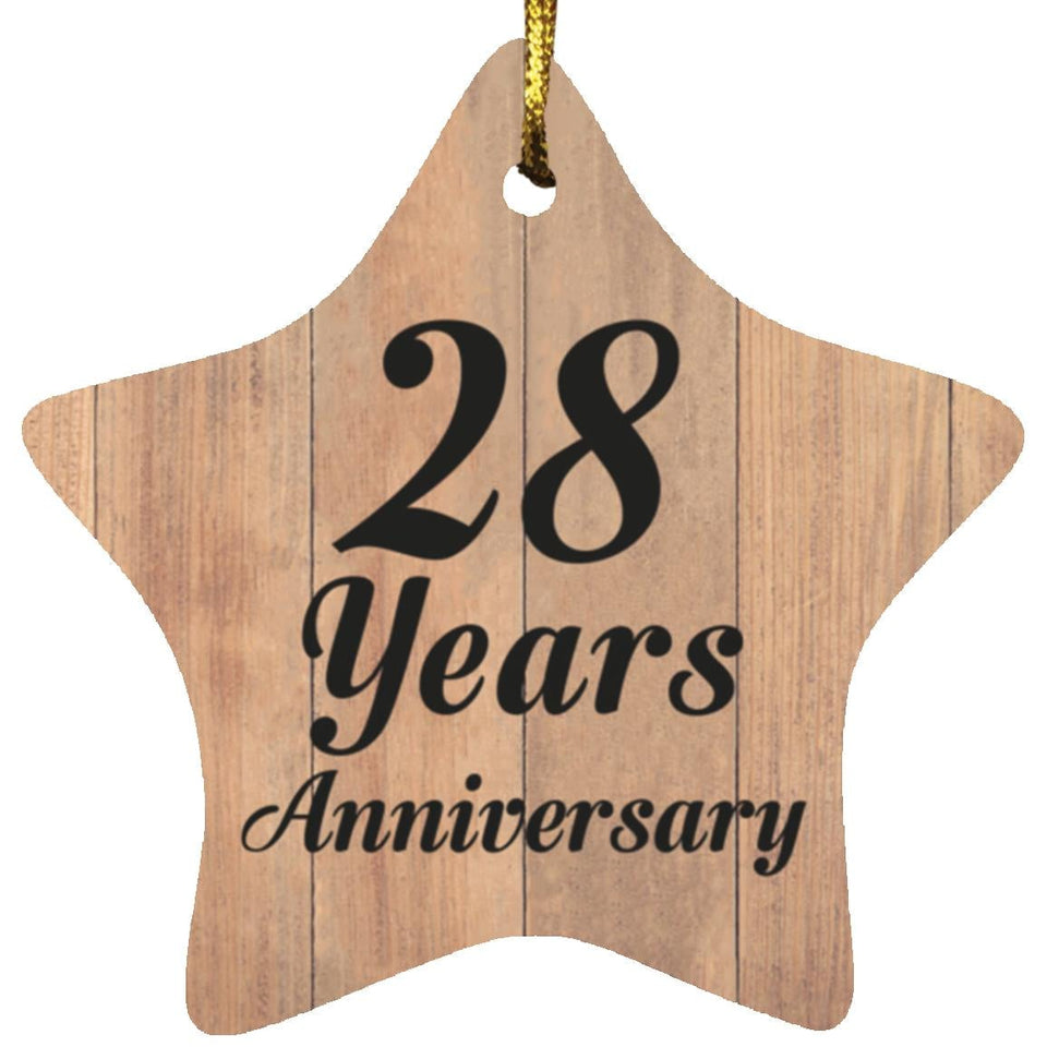 28th Anniversary 28 Years Anniversary - Star Ornament C