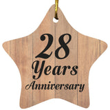 28th Anniversary 28 Years Anniversary - Star Ornament C
