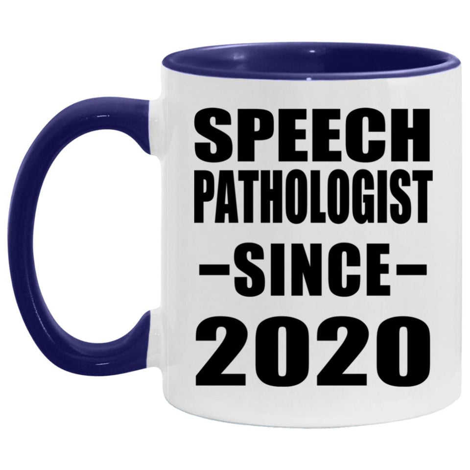 Speech Pathologist Since 2020 - 11oz Accent Mug Purple
