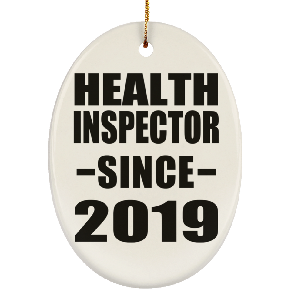 Health Inspector Since 2019 - Oval Ornament