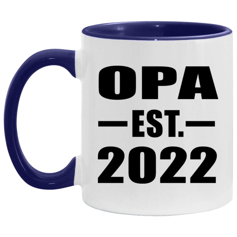 Opa Established Est. 2022 - 11oz Accent Mug Purple