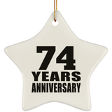 74th Anniversary 74 Years - Star Ornament