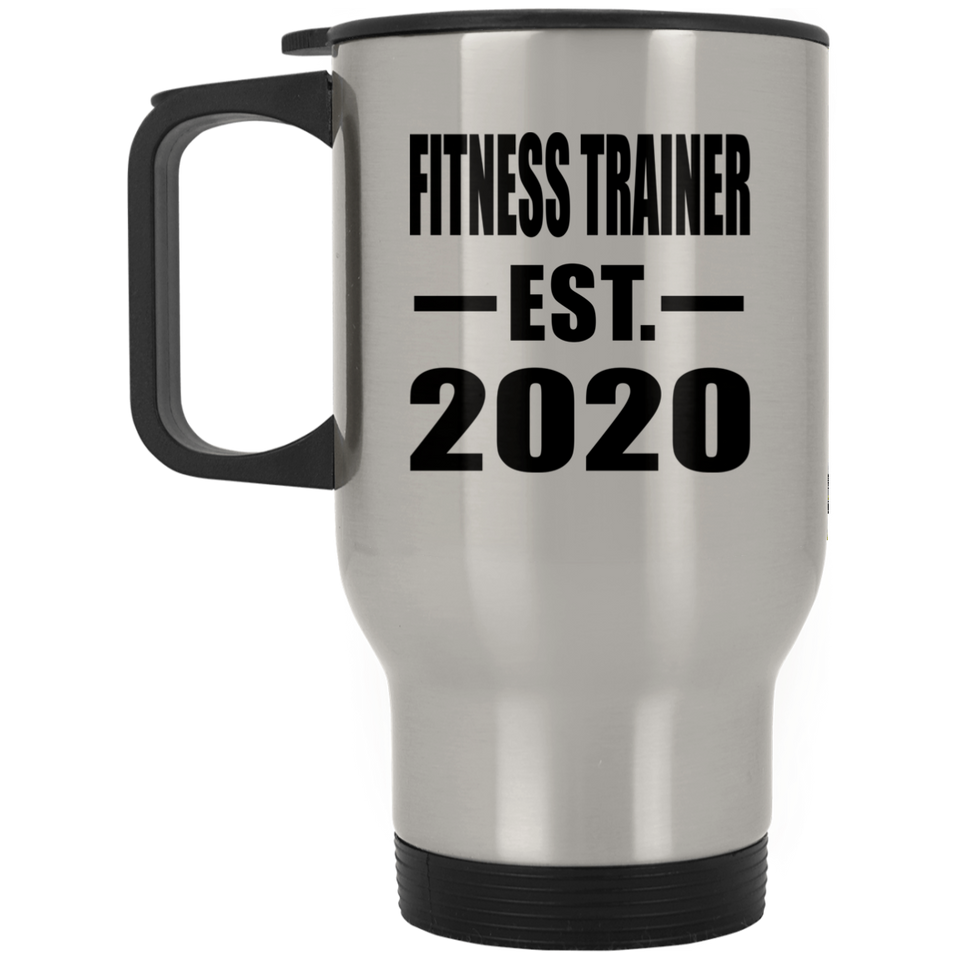 Fitness Trainer Established EST. 2020 - Silver Travel Mug