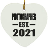 Photographer Established EST. 2021 - Heart Ornament