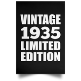89th Birthday Vintage 1935 Limited Edition - Poster Portrait