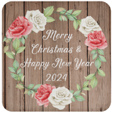Merry Christmas & Happy New Year 2024 - Drink Coaster B