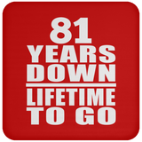 81st Anniversary 81 Years Down Lifetime To Go - Drink Coaster