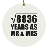 94th Anniversary Square Root of 8836 Years As Mr & Mrs - Circle Ornament