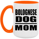 Bolognese Dog Mom - 15oz Accent Mug Orange