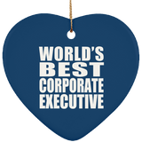 World's Best Corporate Executive - Heart Ornament