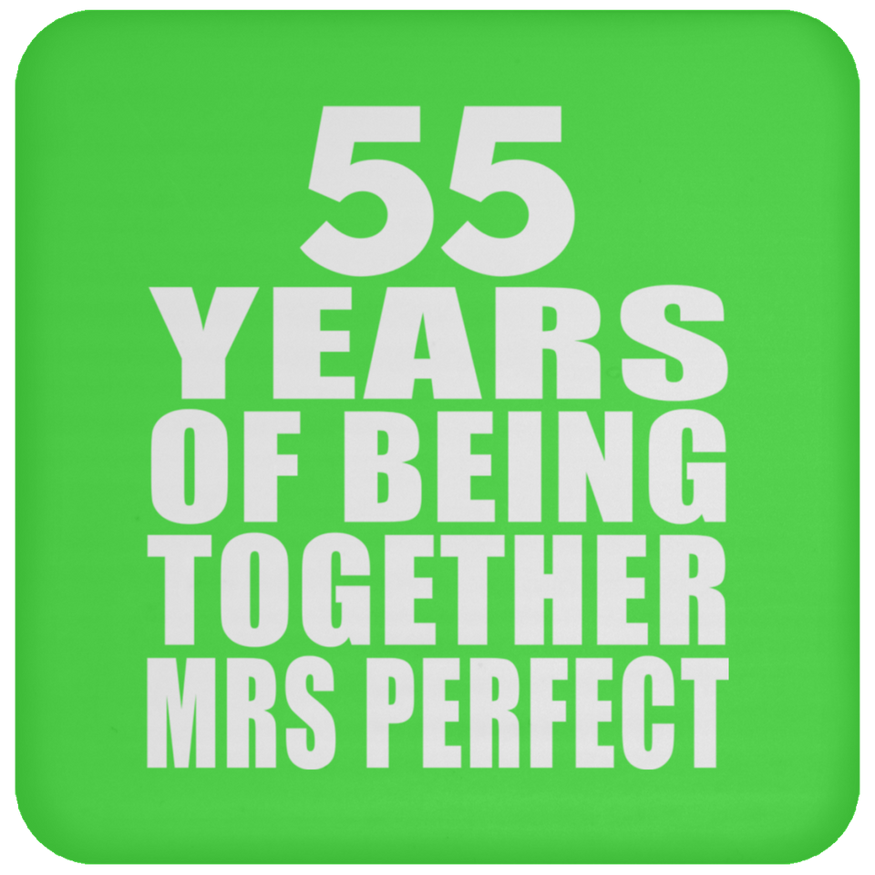 55th Anniversary 55 Years Of Being Mrs Perfect - Drink Coaster