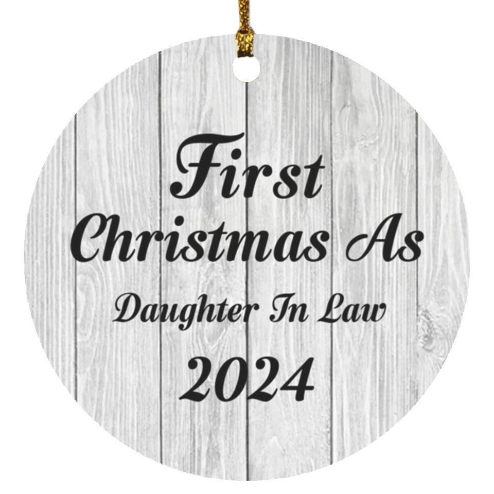 First Christmas As Daughter In Law 2024 - Circle Ornament F