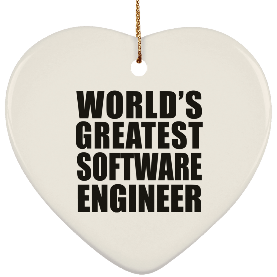World's Greatest Software Engineer - Heart Ornament