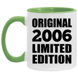 18th Birthday Original 2006 Limited Edition - 11oz Accent Mug Green