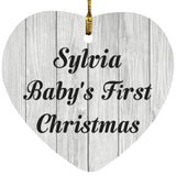 Sylvia Baby's First Christmas - Heart Ornament F