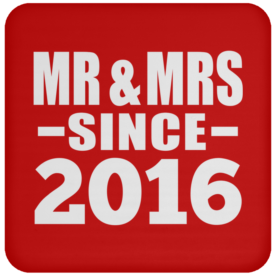 8th Anniversary Mr & Mrs Since 2016 - Drink Coaster