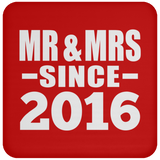 8th Anniversary Mr & Mrs Since 2016 - Drink Coaster