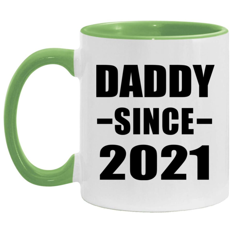 Daddy Since 2021 - 11oz Accent Mug Green